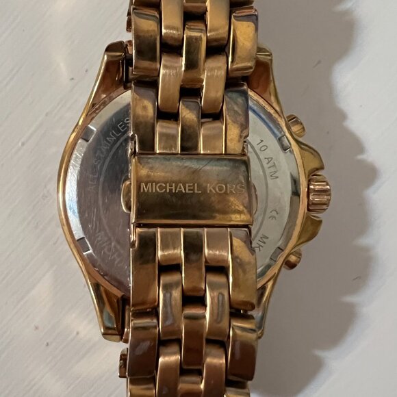Michael Kors Rose Gold-Tone Chronograph Watch – Women’s | New Battery - Picture 6 of 6